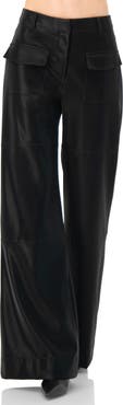 IVONNE High Shine Semi-Flared Trousers