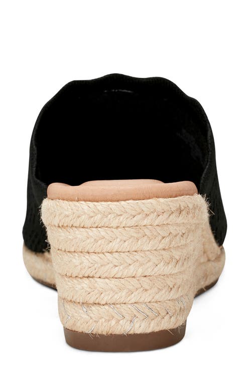 Easy Spirit Shanice Wedge Espadrille Slide Sandal In Black