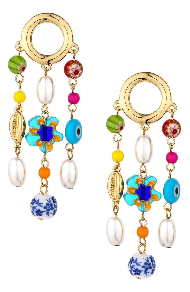 Ettika Beaded Drop Earrings, Main, color, 