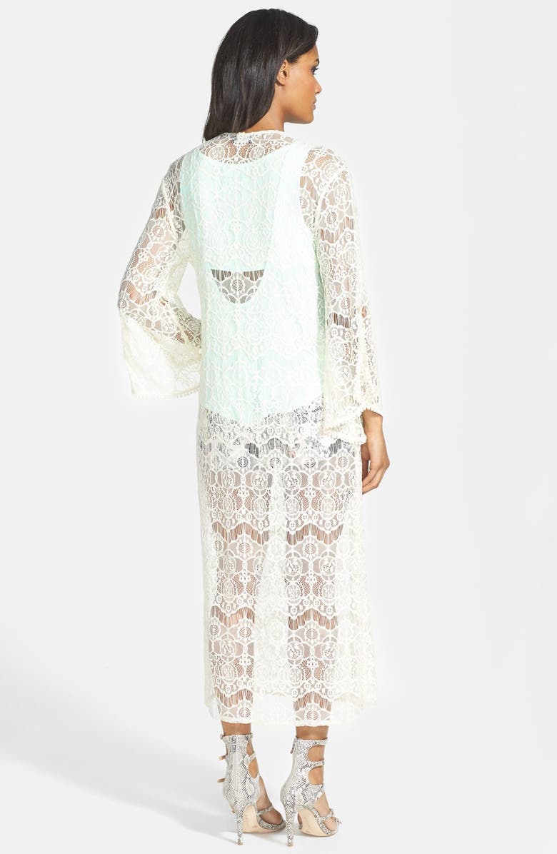 ASTR the Label ASTR Lace Kimono Cardigan, Alternate, color, 