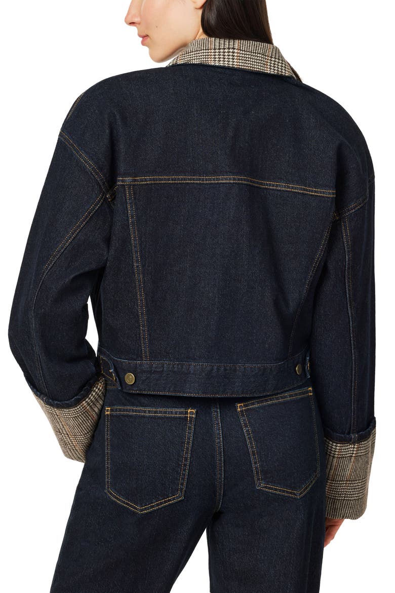 Mixed Media Denim Jacket, Alternate, color, SEA