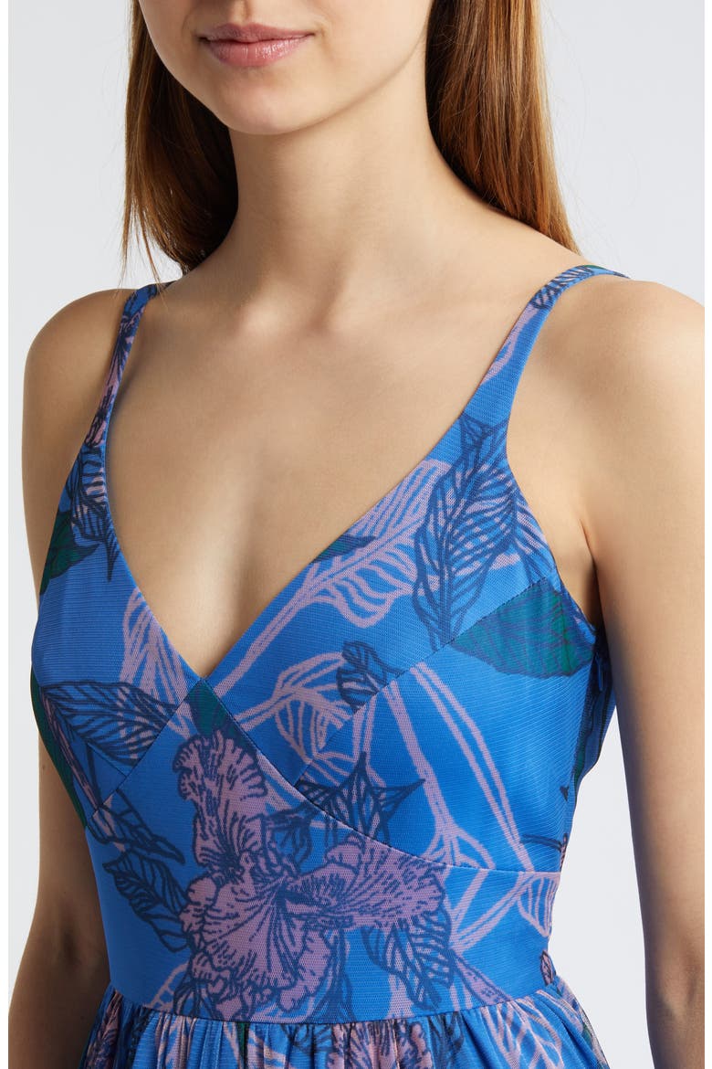 Freya Tulle Plissé Ruffle Gown, Alternate, color, PERI INKED IRIS