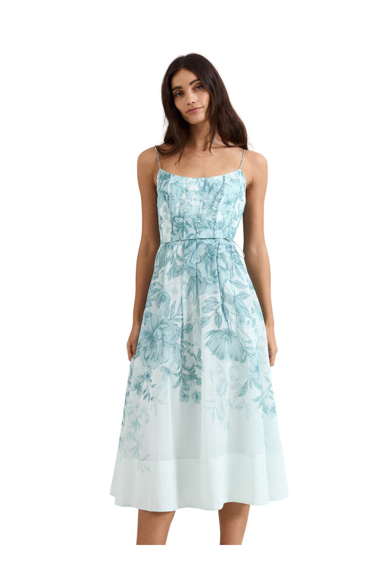 Phase Eight Velicia Floral Dress, Main, color, Pale Blue