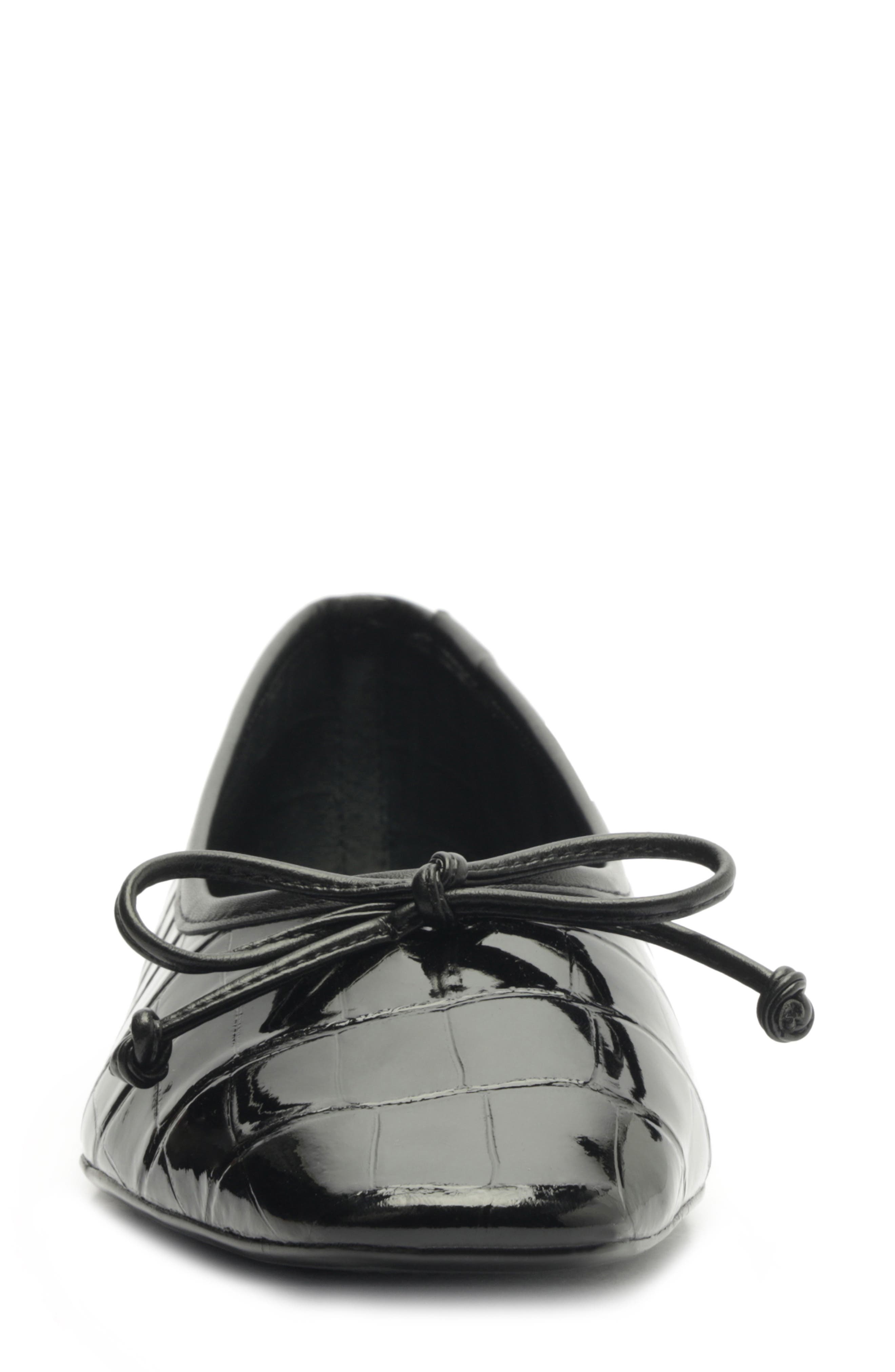 Schutz Arissa Croc Embossed Ballet Flat, Alternate, color, 