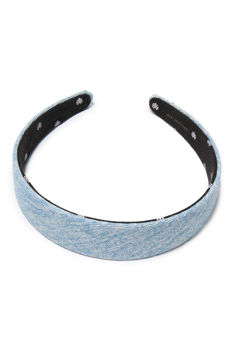 Bessette Denim Headband, Main, color, STONE WASH