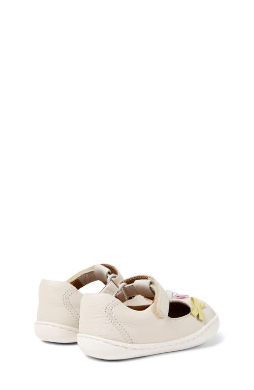 Camper Kids' Twins T-strap Flat In White Natural