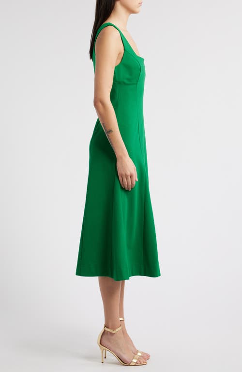 Du Paradis Rose Sleeveless Fit & Flare Midi Dress In Kelly Green