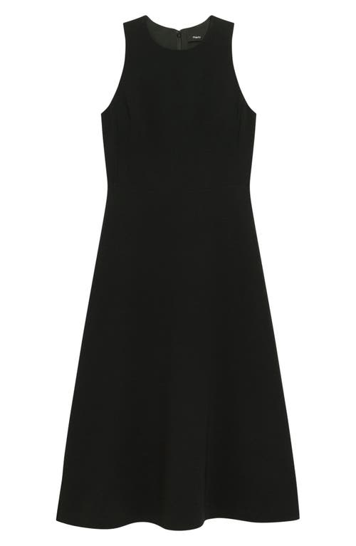 Theory Sleeveless A-line Midi Dress In Black