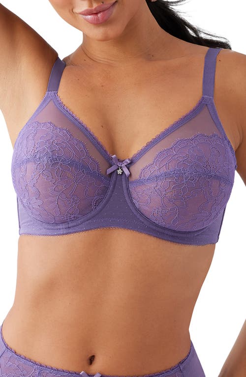 Wacoal Retro Chic Full Figure Underwire Bra In Purple
