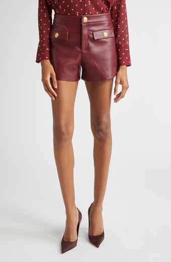 L'AGENCE Dionne Faux Leather Shorts