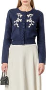 English Factory Crochet Flower Cardigan
