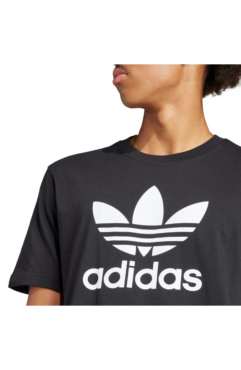 adidas Adicolor Trefoil Cotton Graphic T-Shirt, Alternate, color, Black