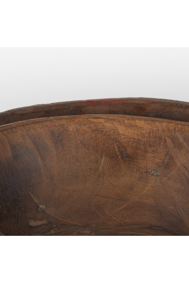 Nikita Set of 2 Reclaimed Wood Bowls, Alternate, color, Brown