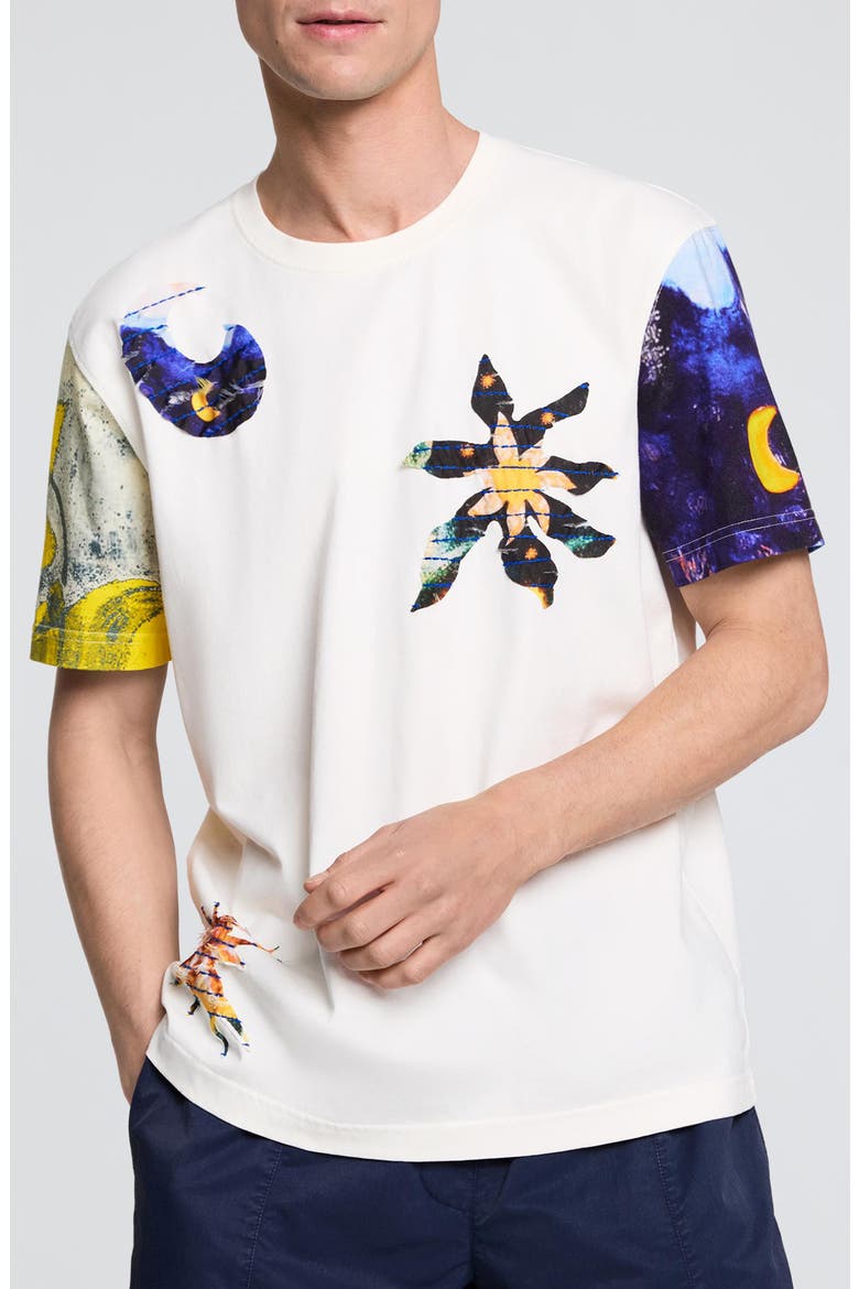 Cosmos Short Sleeve T-Shirt, Main, color, OFF WHITE