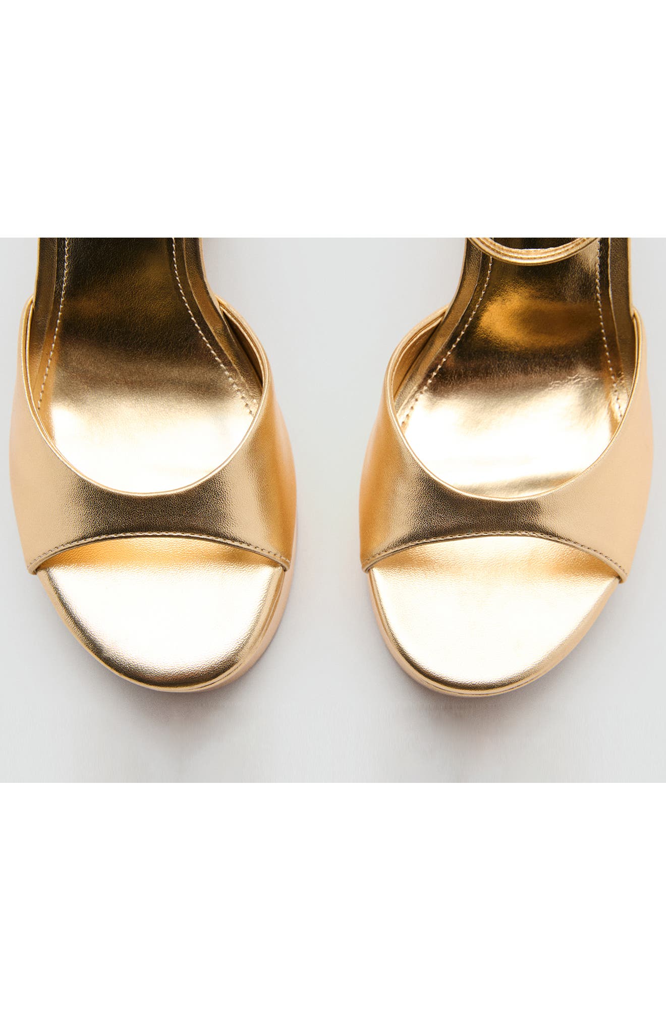 MANGO Ankle Strap Platform Sandal, Alternate, color, 