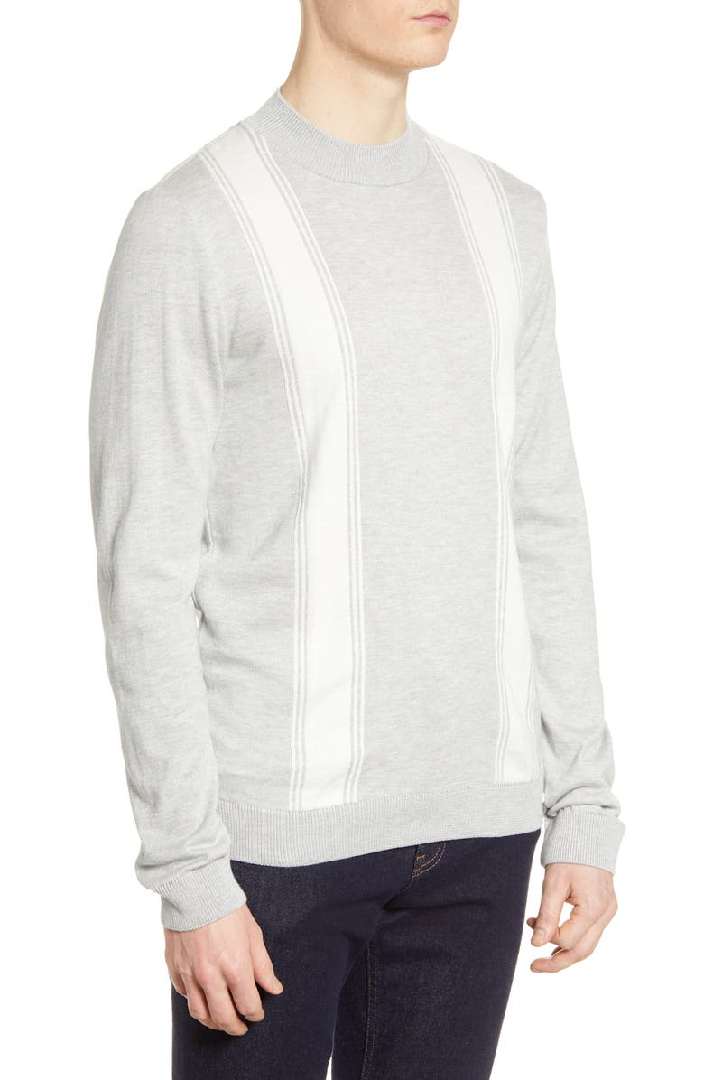 Topman Stripe Mock Neck Sweater, Alternate, color, 