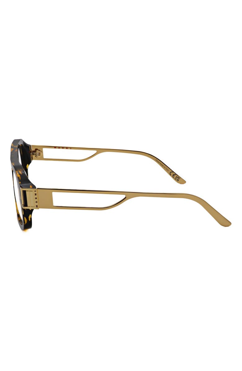 Marni 55mm Flat Top Reading Glasses, Alternate, color, Tort