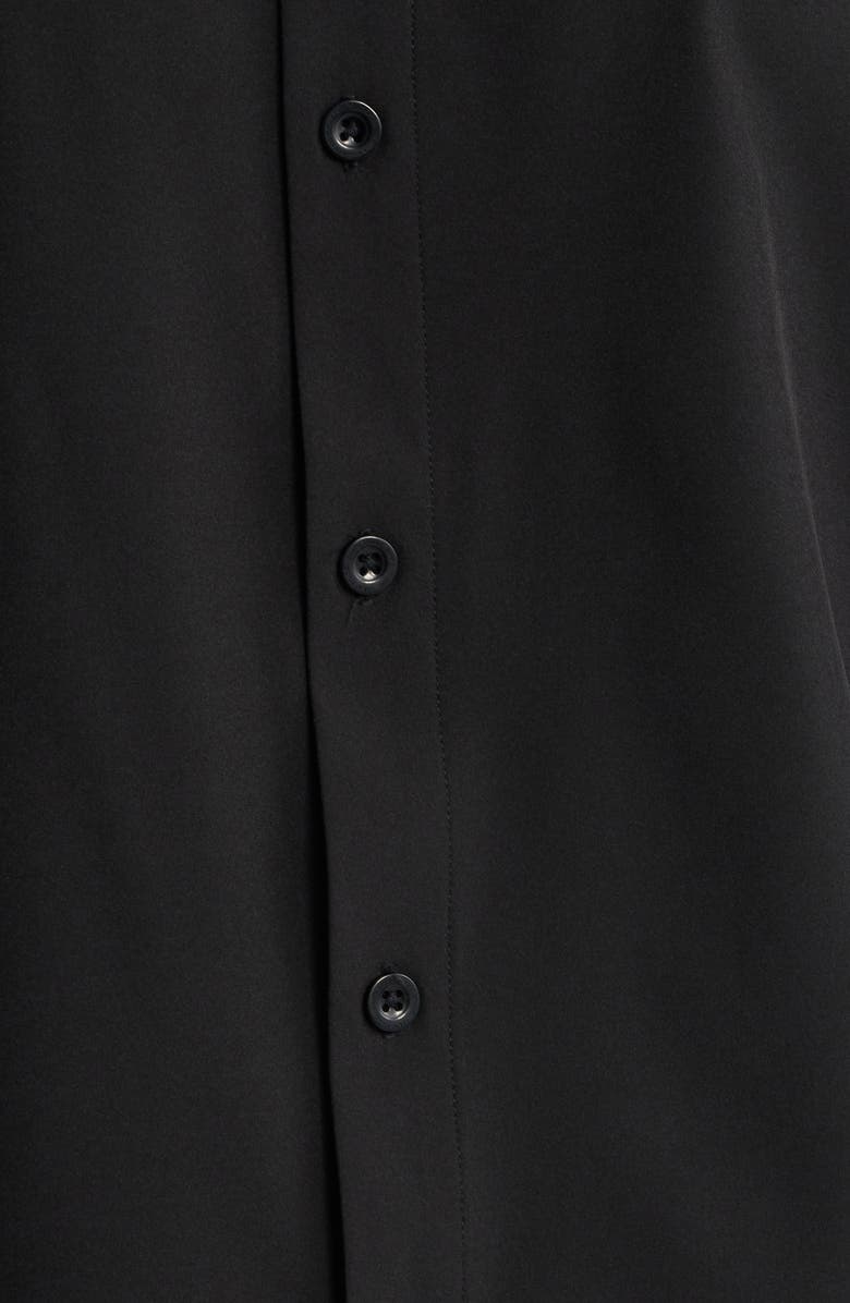 SANTO STUDIO Graphic Cotton Button-Up Shirt, Alternate, color, Black