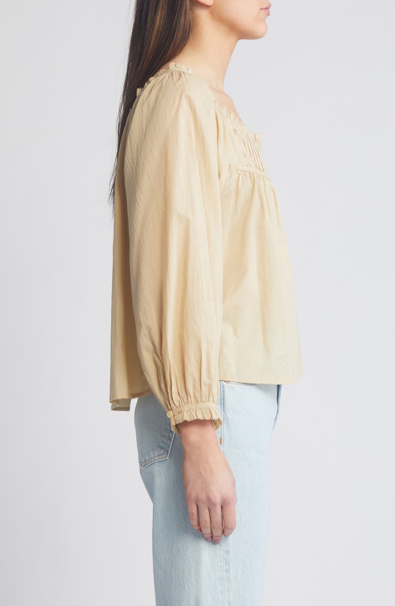 Treasure & Bond Ruffle & Lace Cotton Top, Alternate, color, 