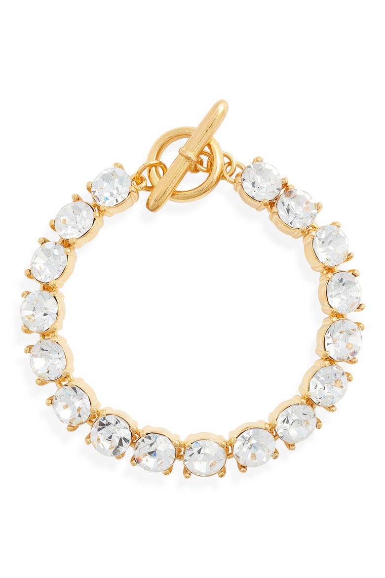 Crystal Toggle Bracelet, Main, color, GOLD