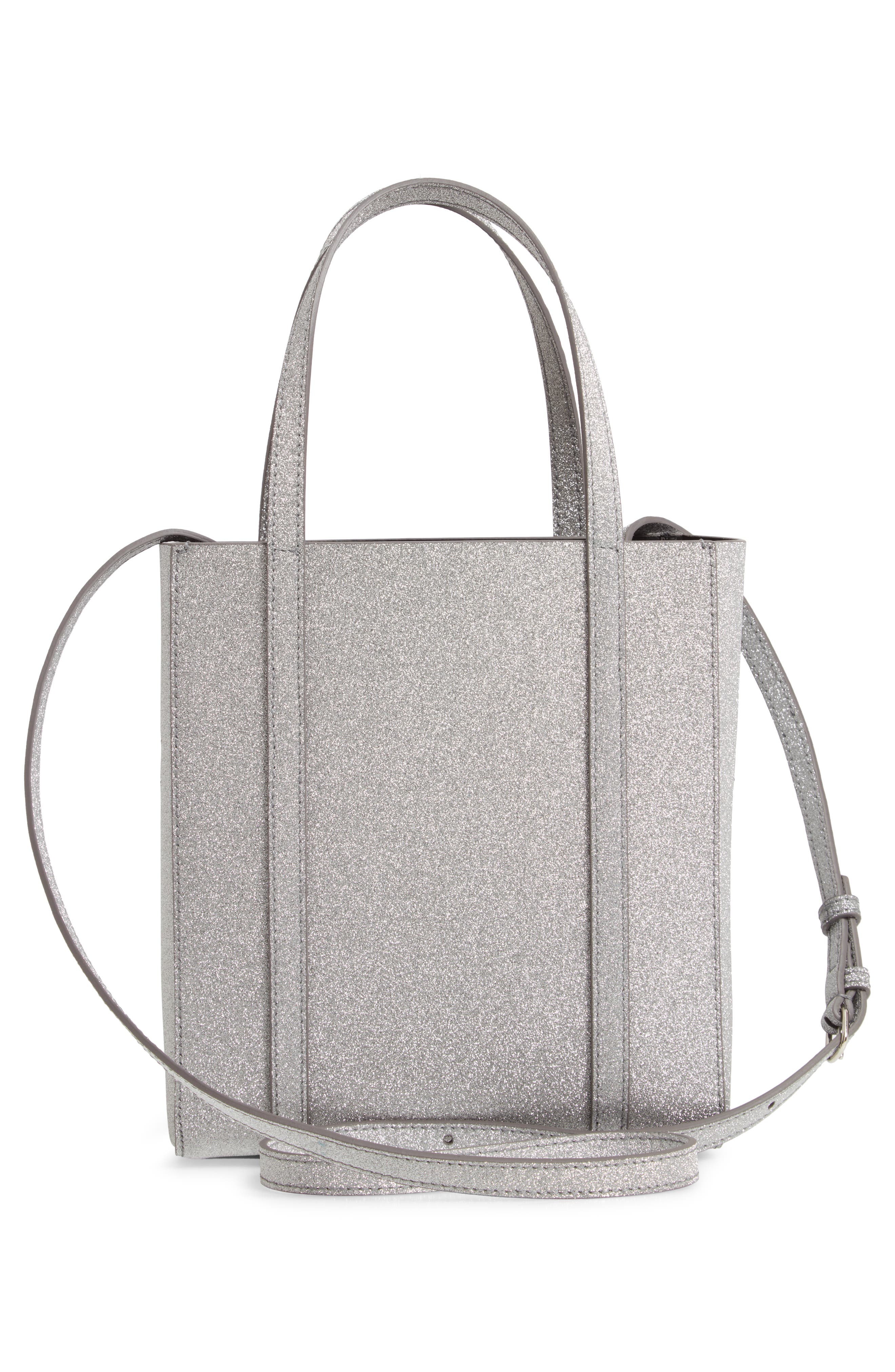 Balenciaga Extra Extra Small Everyday Glitter Leather Tote, Alternate, color, 