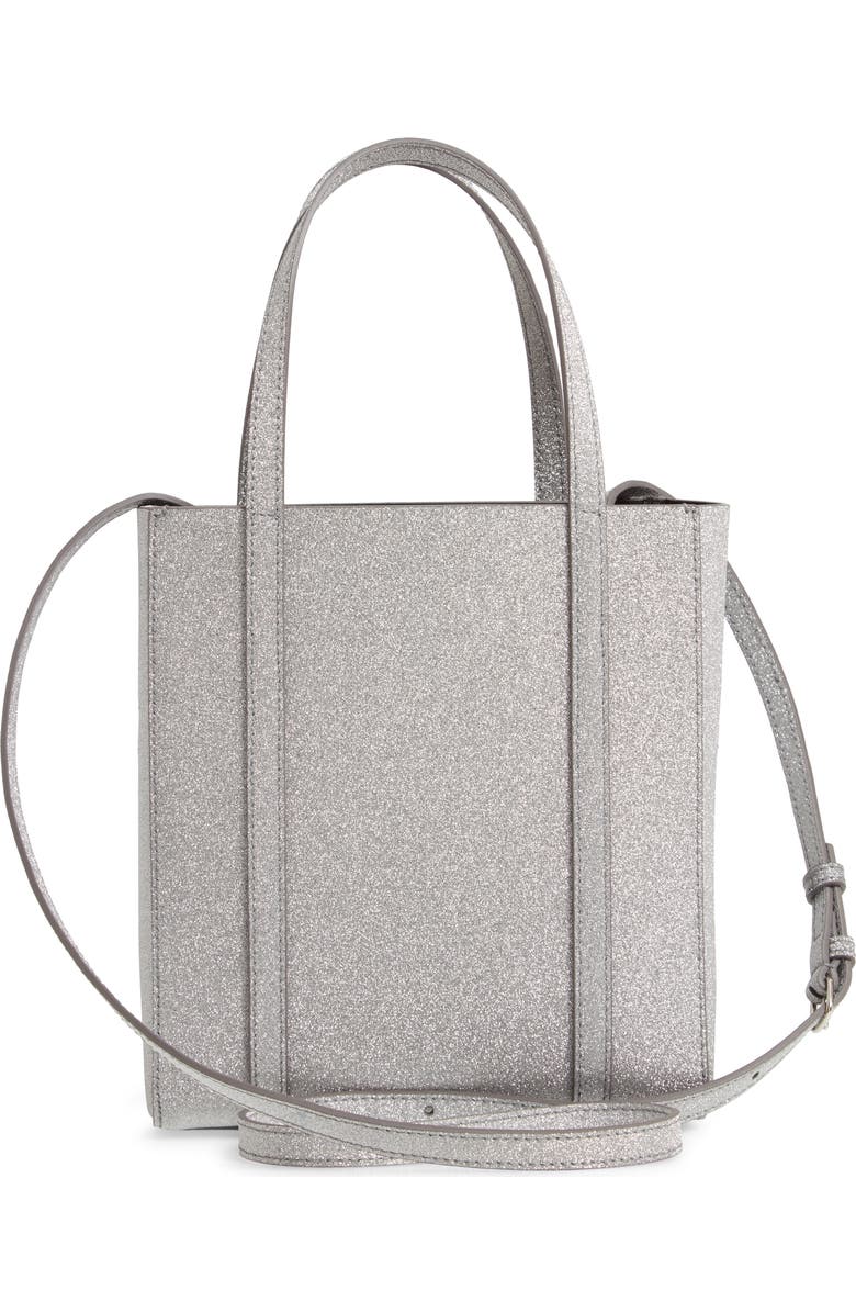 Balenciaga Extra Extra Small Everyday Glitter Leather Tote, Alternate, color,