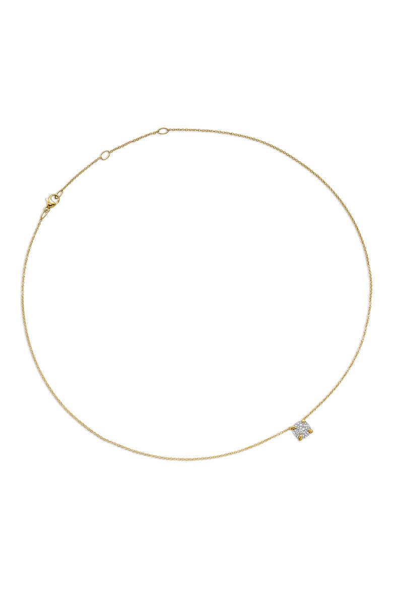 Petite Chatelaine® 18K Yellow Gold & Diamond Pendant Necklace, 7mm, Alternate, color, DIAMOND