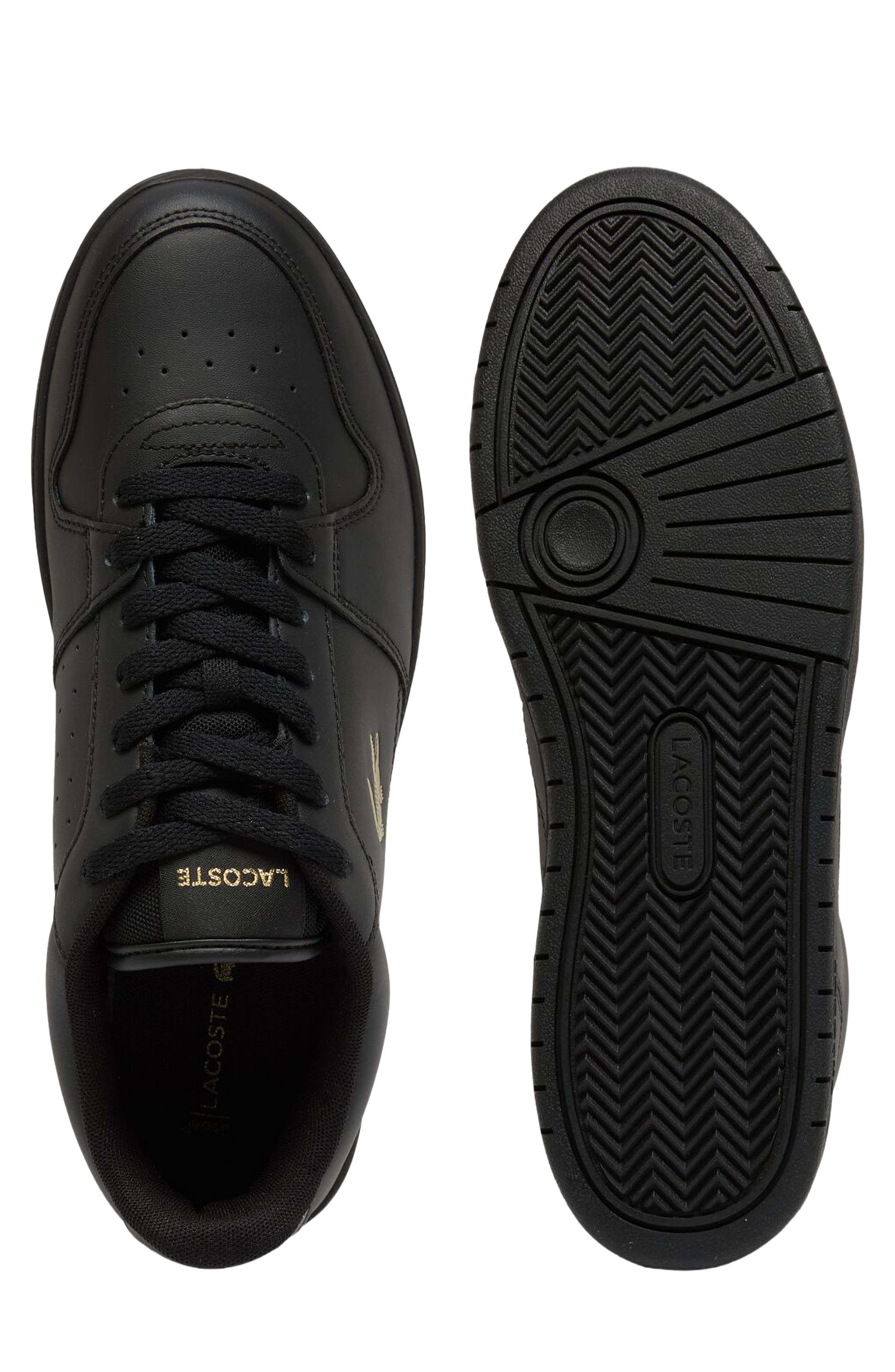 Lacoste Low Top Sneaker, Alternate, color, Black/ Gold