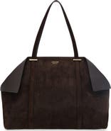 FERRAGAMO Large Folded Suede Tote