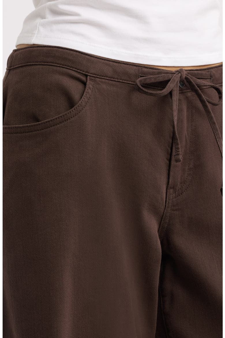 Stretch Twill Wide Leg Pants, Alternate, color, BROWN COFFEE