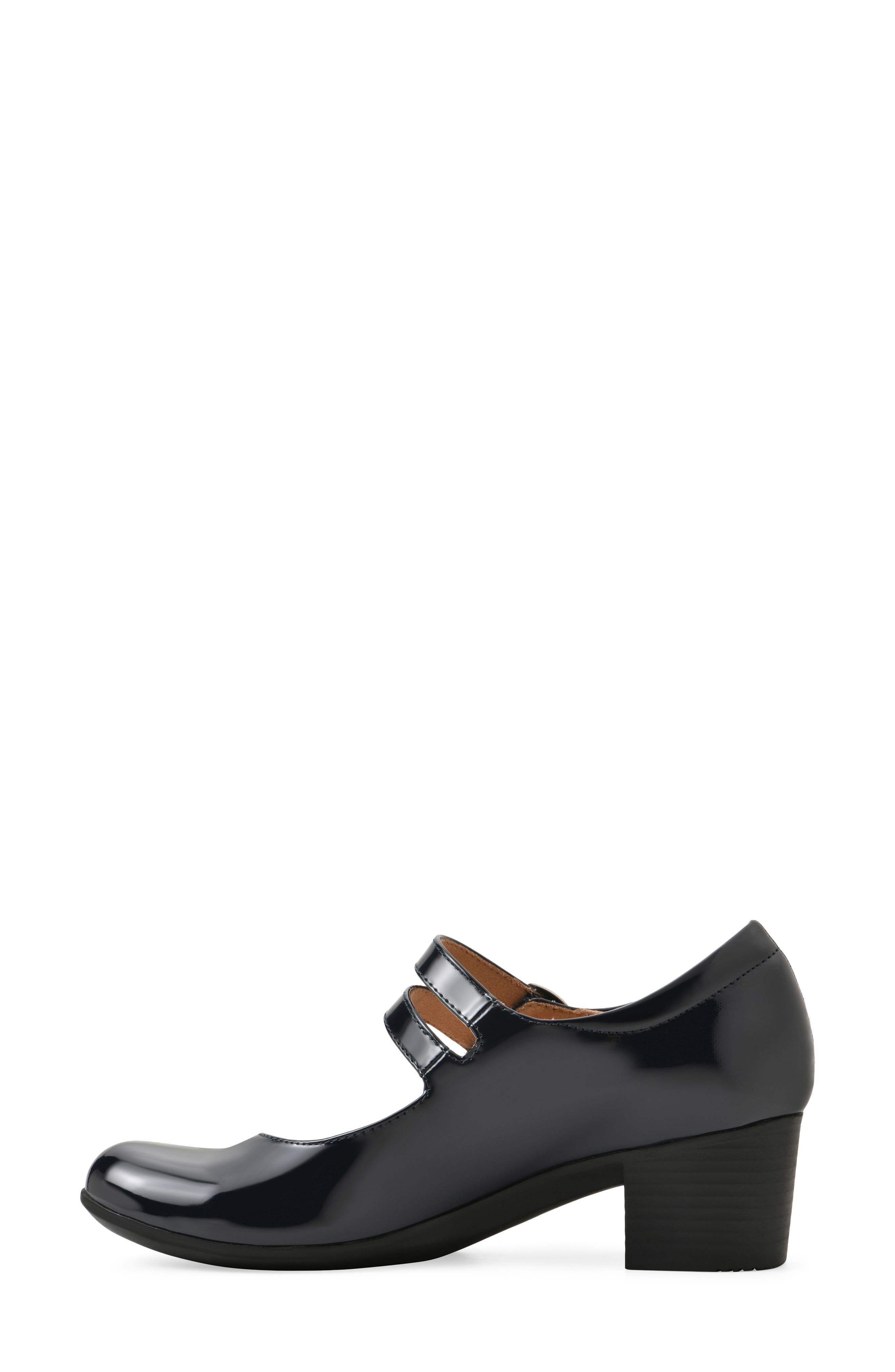 Tristin Block Heel Pump, Alternate, color, NAVY/ PATENT