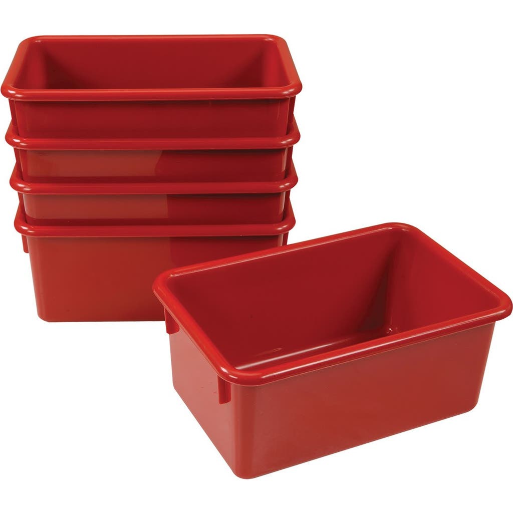 Kaplan Early Learning Company Red Colored Storage Bin In Red
