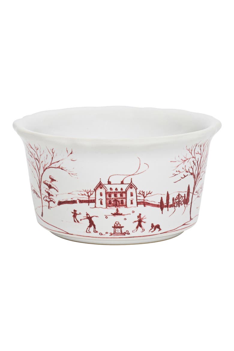 Country Estate Winter Frolic Bowl, Main, color, RUBY