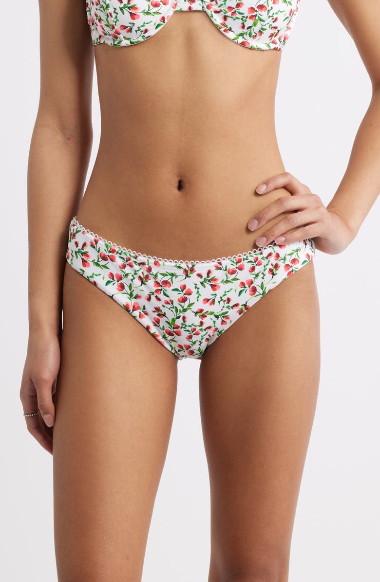 BP. Classic Hipster Bikini Bottoms, Main, color, White Rosey Cheeks