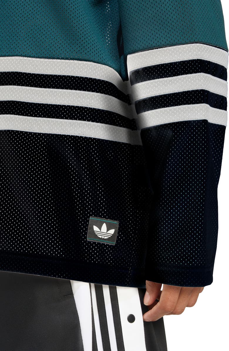 adidas Oversize Mesh Hockey Jersey, Alternate, color, Aurivy