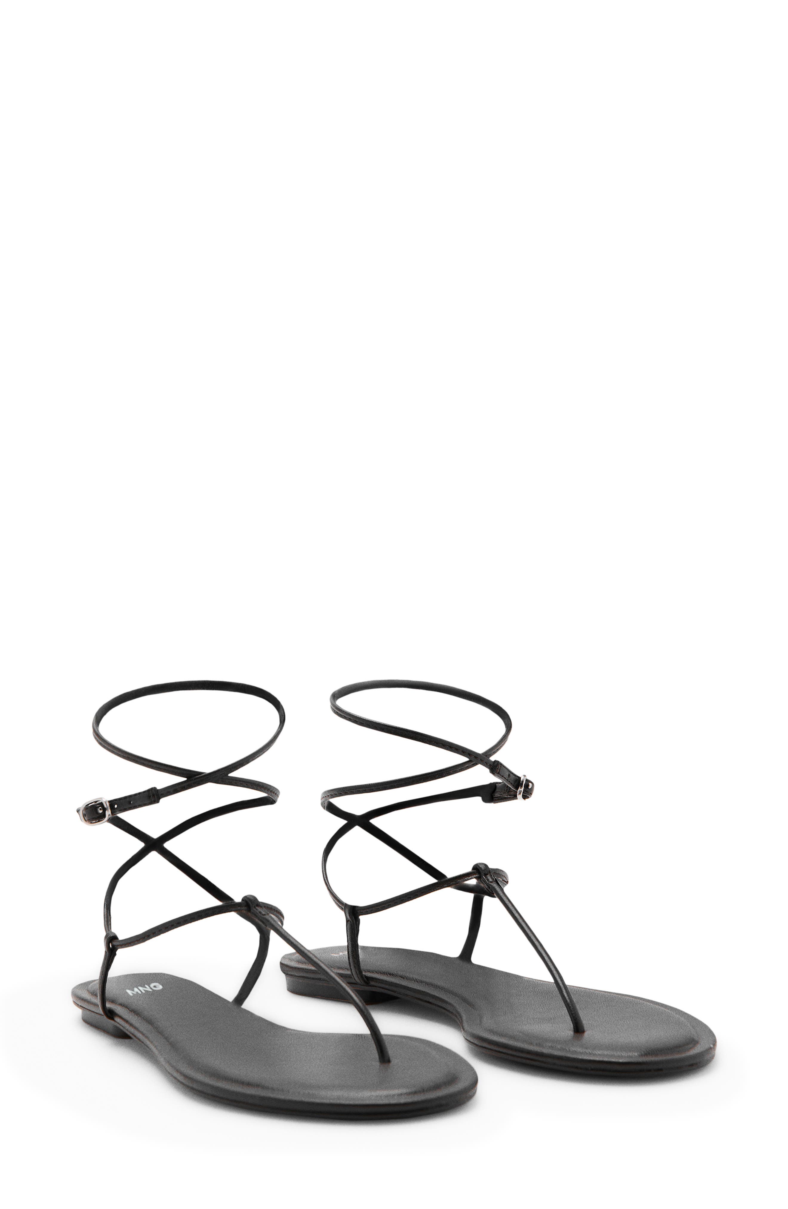 Ankle Wrap Sandals, Main, color, CHOCOLATE