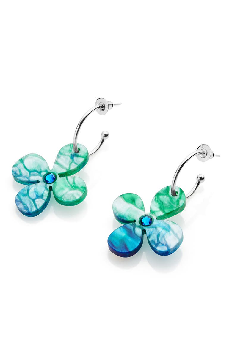 Toolally Daisy Hoop Earrings - Blue Lava, Alternate, color, Blue Lava