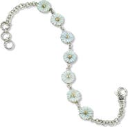 SAMUEL B. Mother-of-Pearl Flower Two-Tone Chain Bracelet
