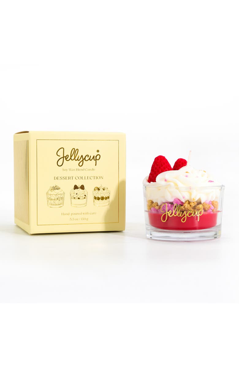 Jellycup Dessert Cup Soy Wax Candle Strawberry Cream, Alternate, color, Strawberry Cream