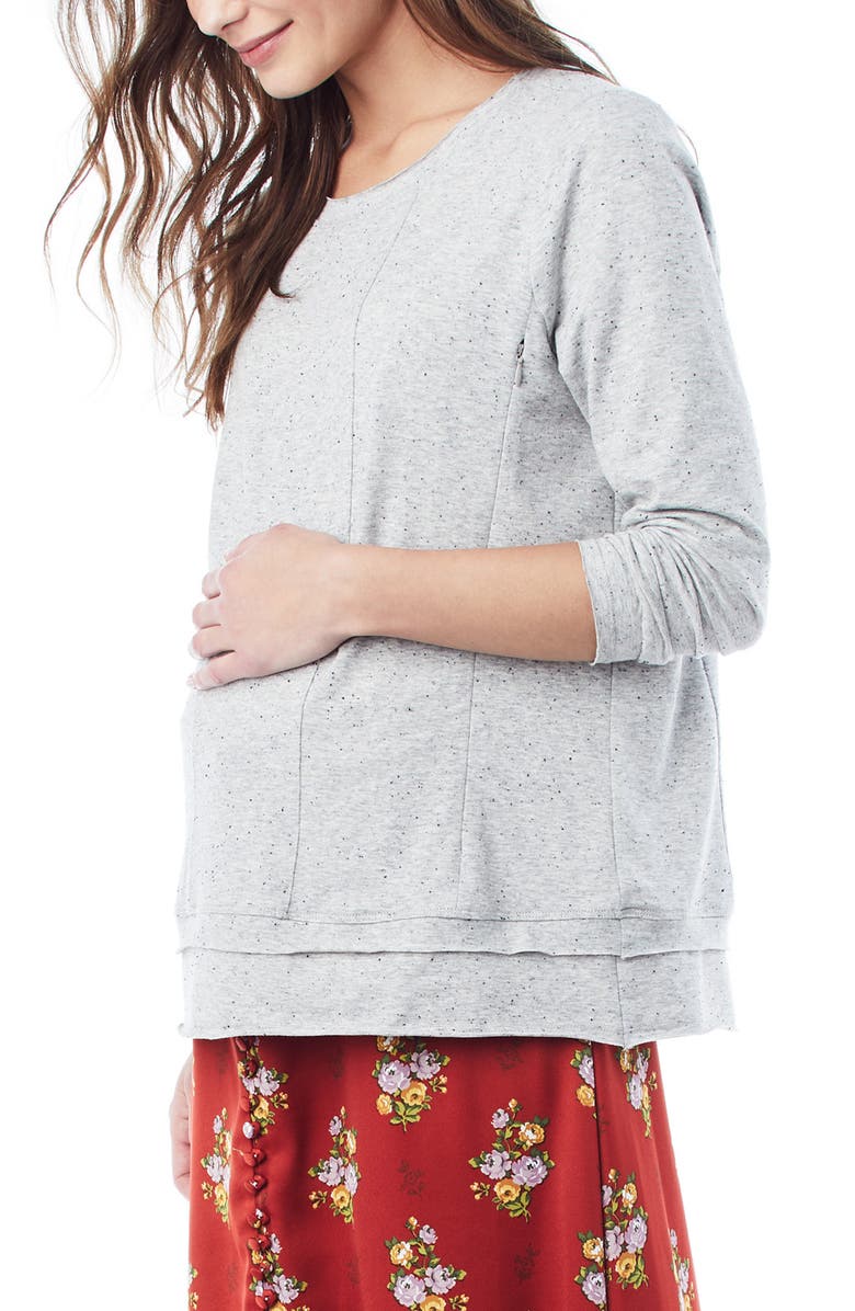 Loyal Hana Christy Long Sleeve Maternity/Nursing Top, Alternate, color, 