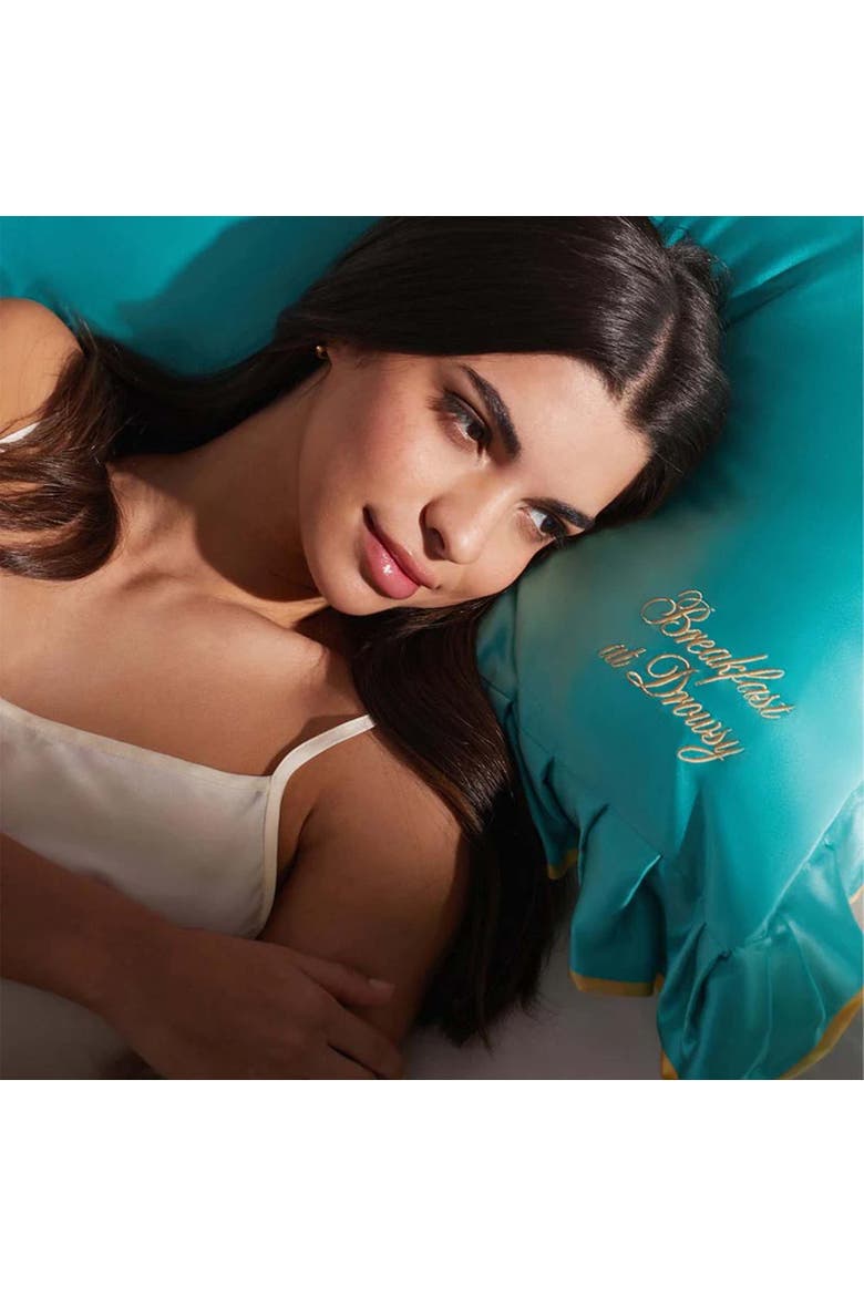 Silk Pillowcase, Alternate, color, Breakfast at Drowsy Turquoise