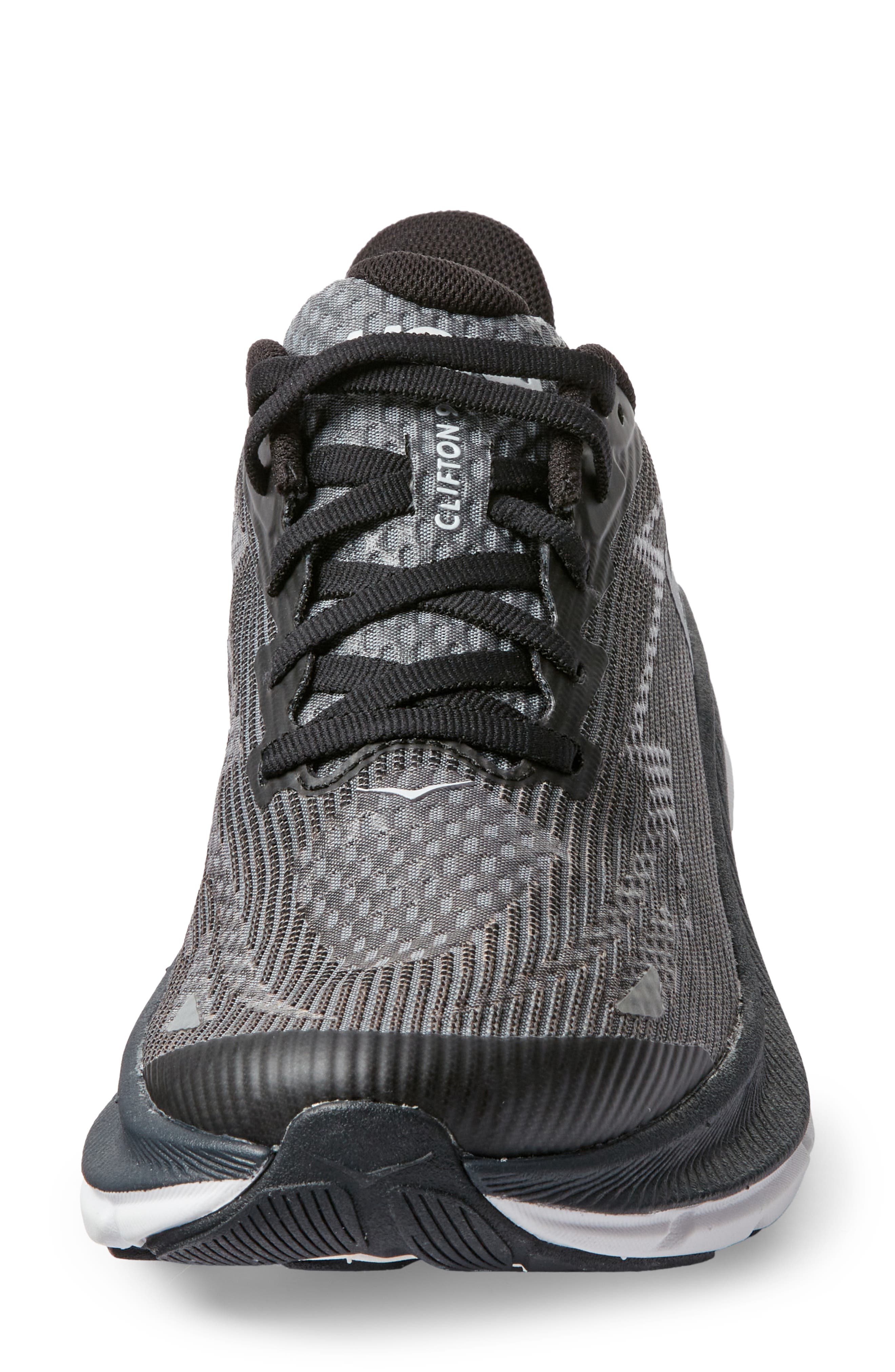 HOKA Kids' Clifton Youth Running Shoe, Alternate, color, Black