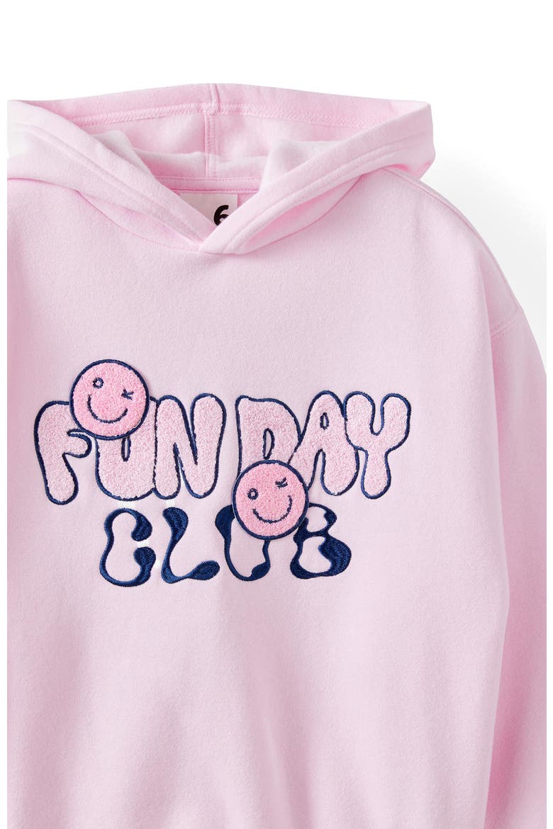 Kid's Sammy Oversized Hoodie, Alternate, color, Tea Party Pink Wavy Funday