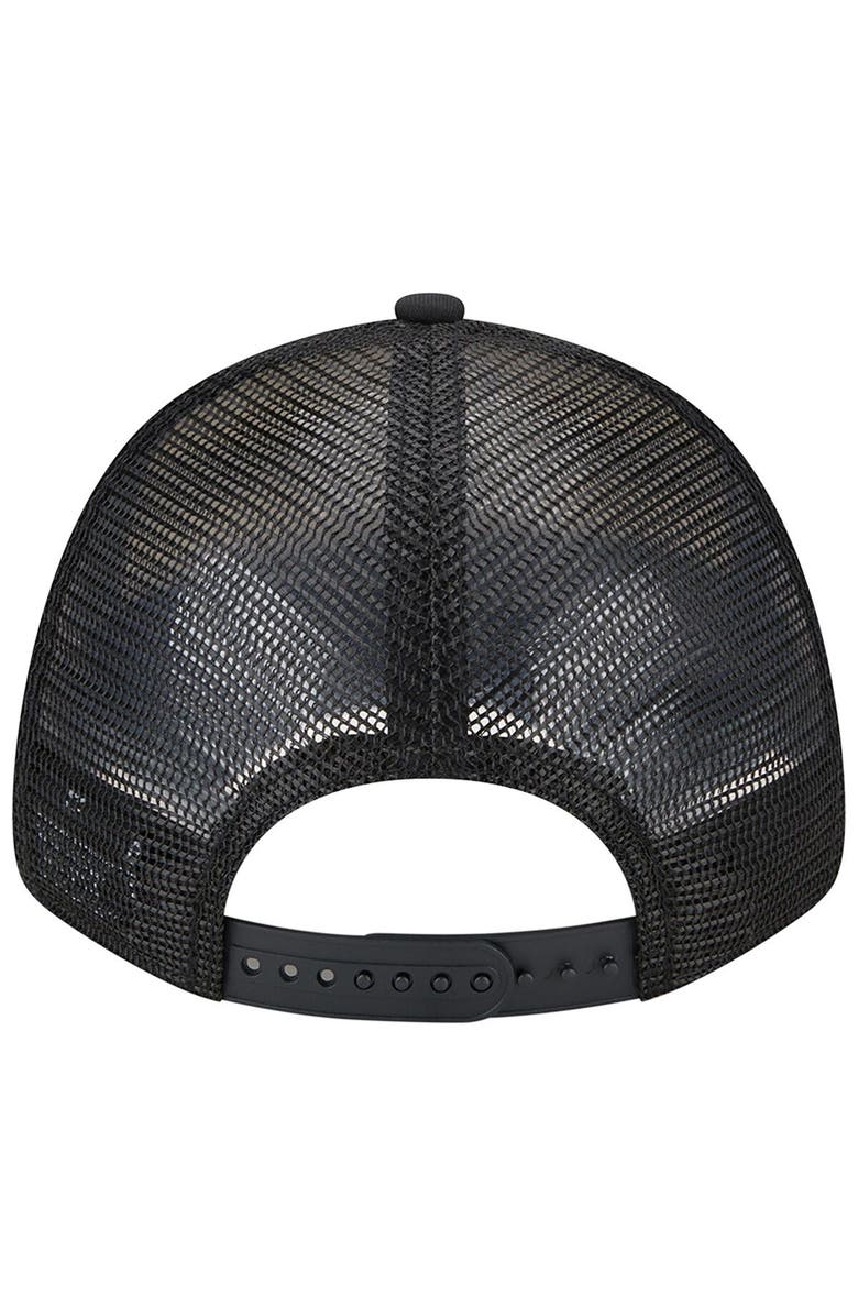 New Era Men's New Era Cream/Black Las Vegas Raiders Team Stripe Trucker 9FORTY Snapback Hat, Alternate, color, Cream