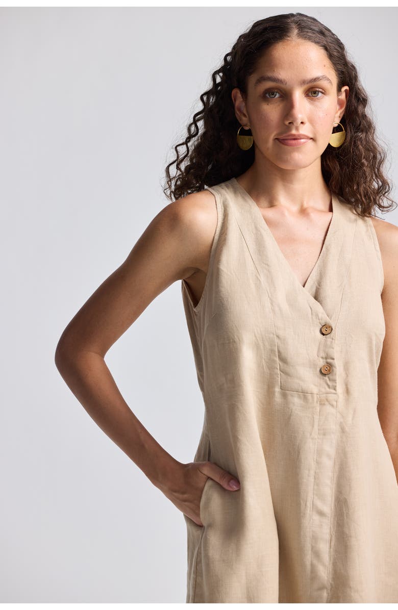 Reistor Straight Dress with Front Slit, Alternate, color, Neutral Beige