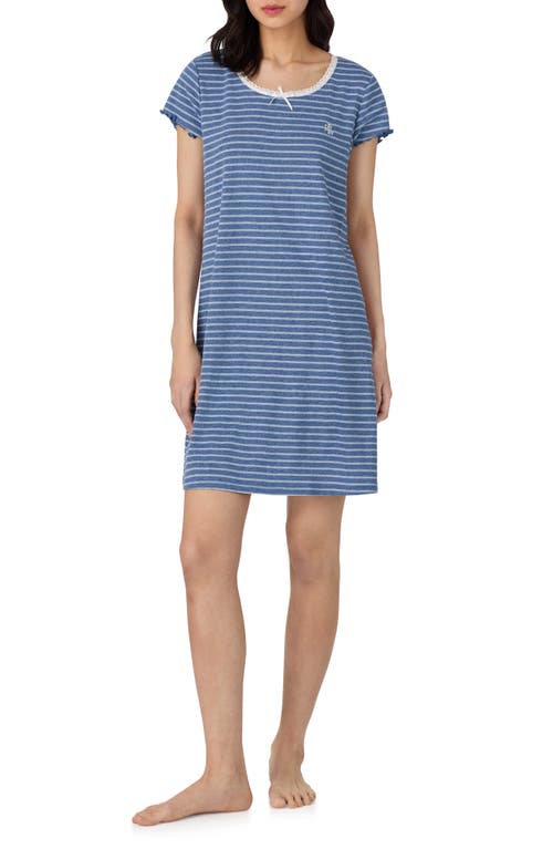 Ralph Lauren Lauren  Monogram Short Sleeve Nightgown