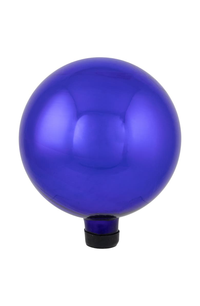 Northlight Mirrored Glass Outdoor Garden Gazing Ball - 10" - Blue, Alternate, color, Blue
