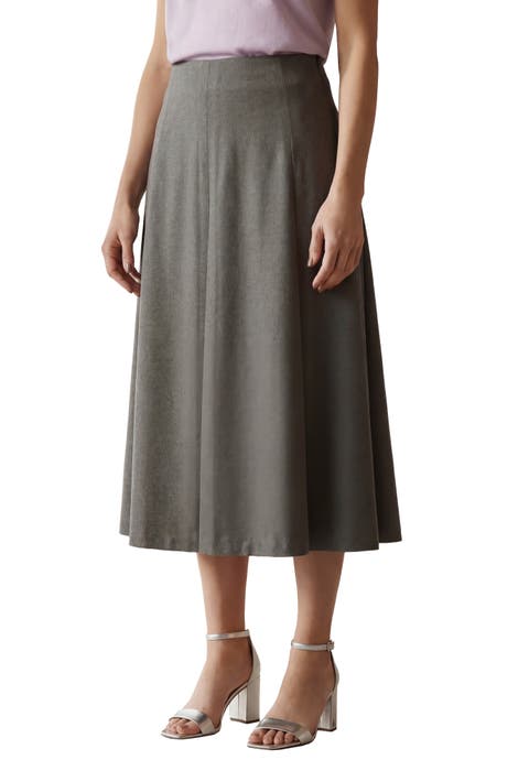 Pleated A Line Skirt