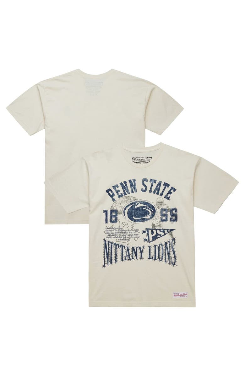 Mitchell & Ness Men's Mitchell & Ness Cream Penn State Nittany Lions Heritage Scholar T-Shirt, Main, color, Cream