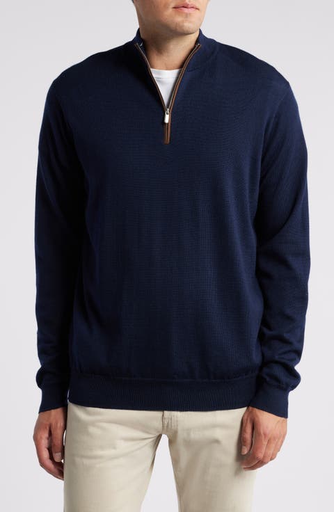 Autumn Crest Wool Blend Quarter Zip Sweater